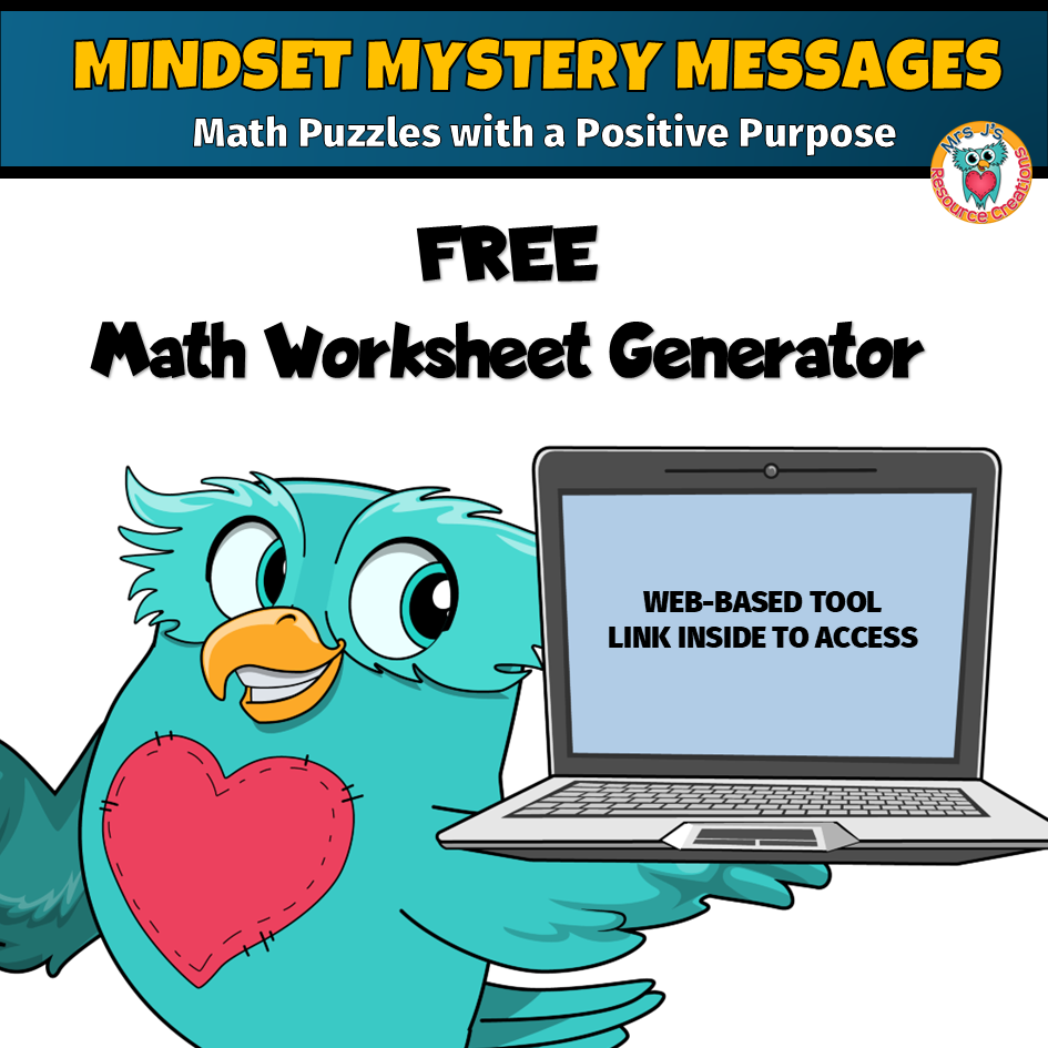 Secret Message Math Generator Free Math Worksheet Generator | Mindset Mystery Messages