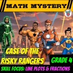 4th Grade Line Plots Math Mystery Worksheets Risky Rangers