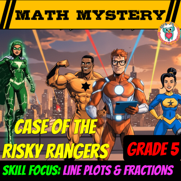 5th Grade Line Plots Math Mystery Worksheets Risky Rangers
