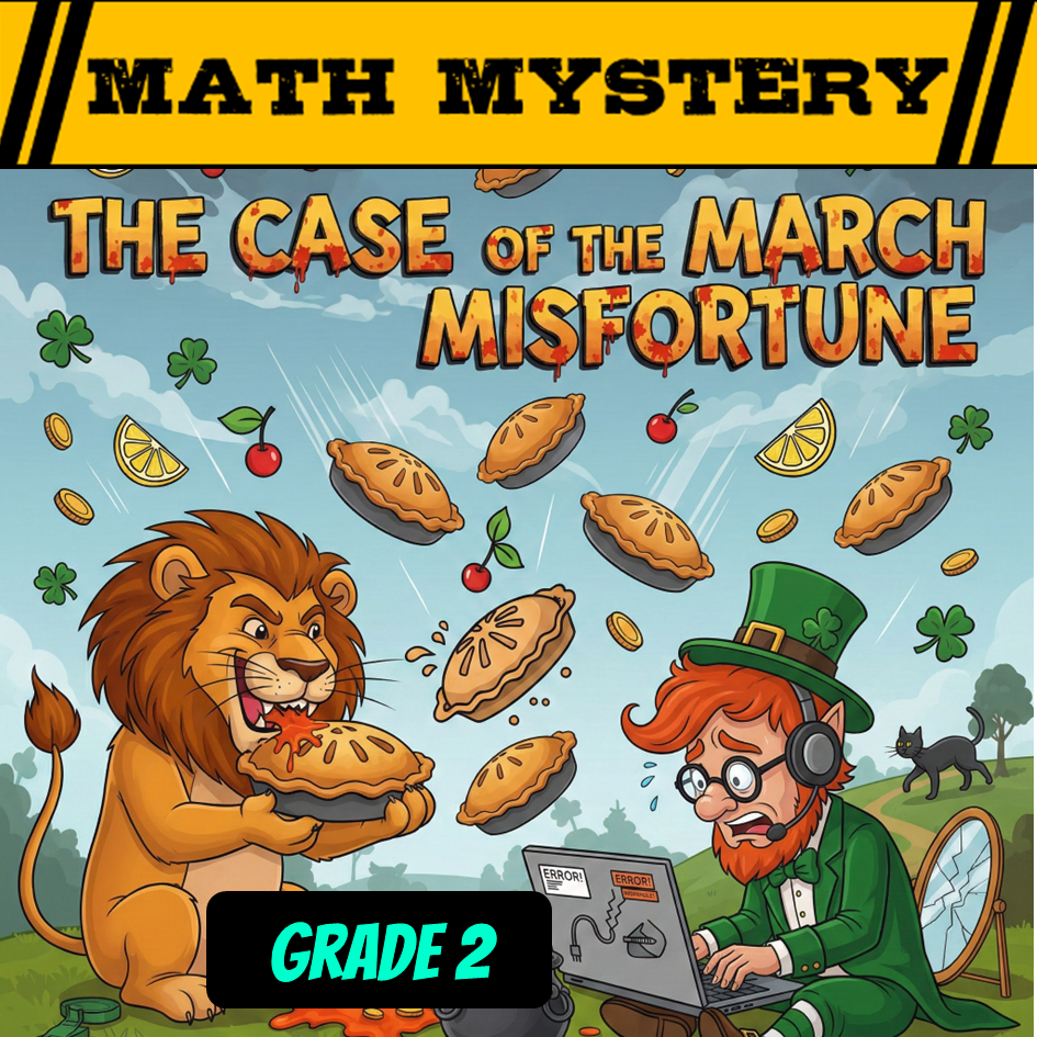 2nd Grade March Math Mystery Place Value and Addition