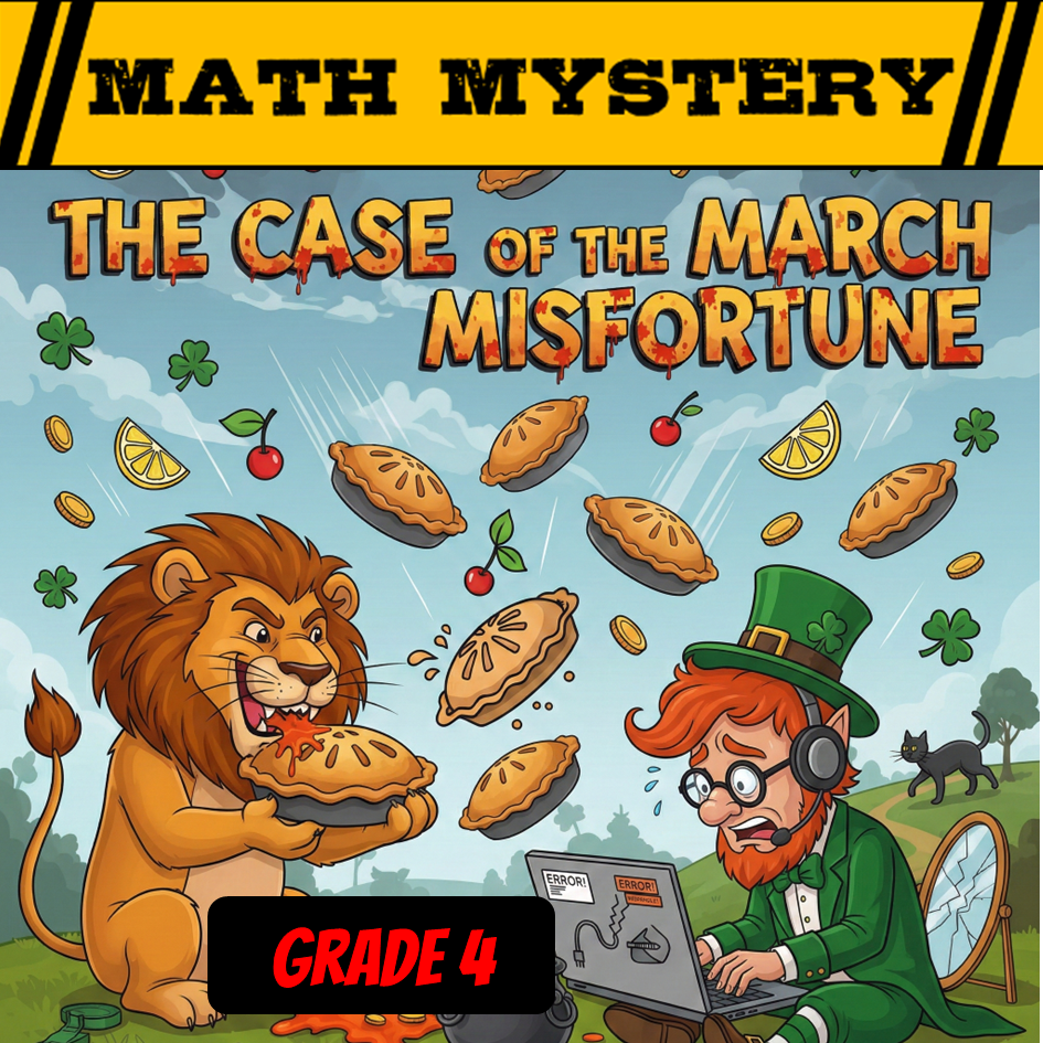 March 4th Grade Math Mystery Worksheets Misfortune