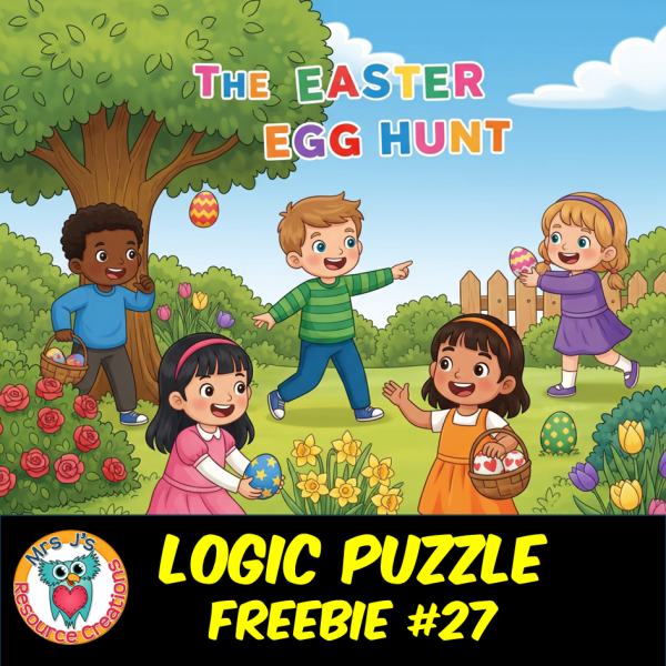 Easter Egg Hunt Logic Puzzle FREE Activity Printable April