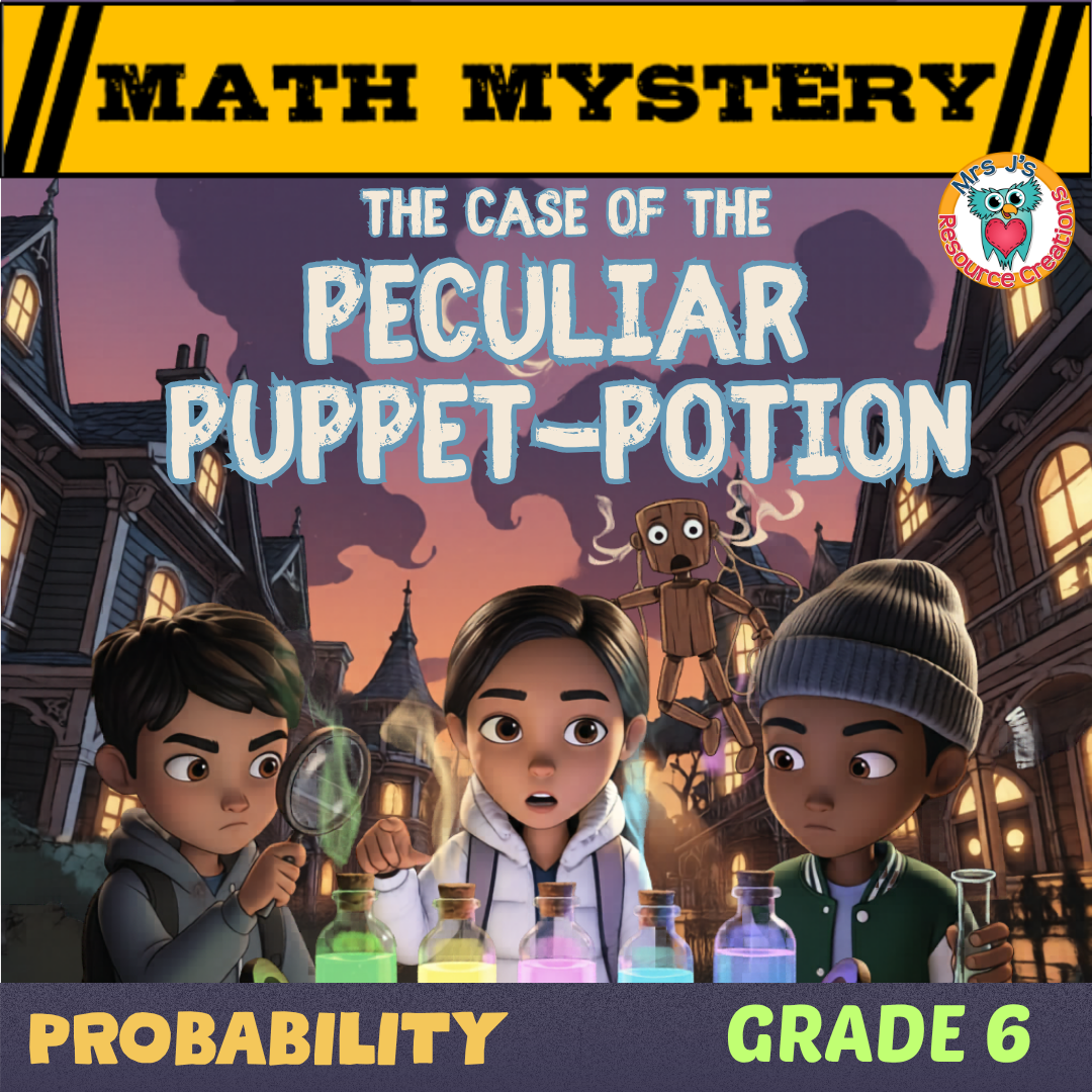 6th Grade Probability Math Mystery Worksheets Puppet Potion.