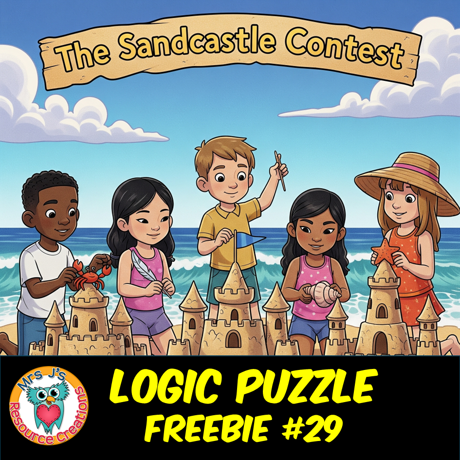Summer Logic Puzzle FREE | June Fun Activity Critical Thinking |Early Finishers