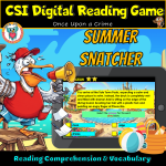 digital summer reading passages comprehension mystery