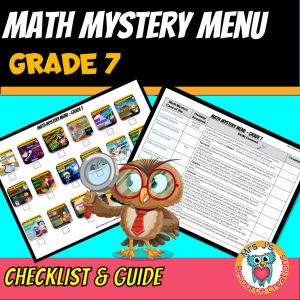 7th Grade Math Mystery Menu Checklist & Guide – Free Download