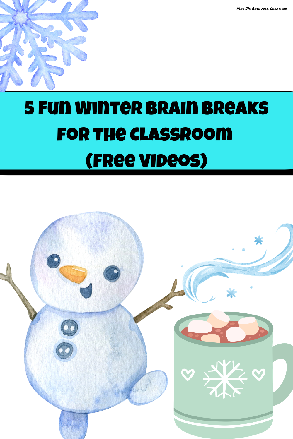Pin for Five fun winter brain breaks and movement videos for elementary classroom smartboards.