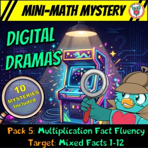 Multiplication Fact Fluency Worksheets (1-12) Mini Math Mysteries