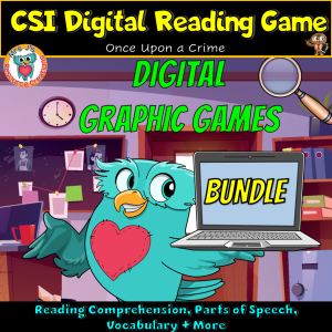 Transform literacy blocks with this Digital Reading Comprehension Mysteries Bundle! 17 interactive graphic escape room games for 3rd and 4th grade students.