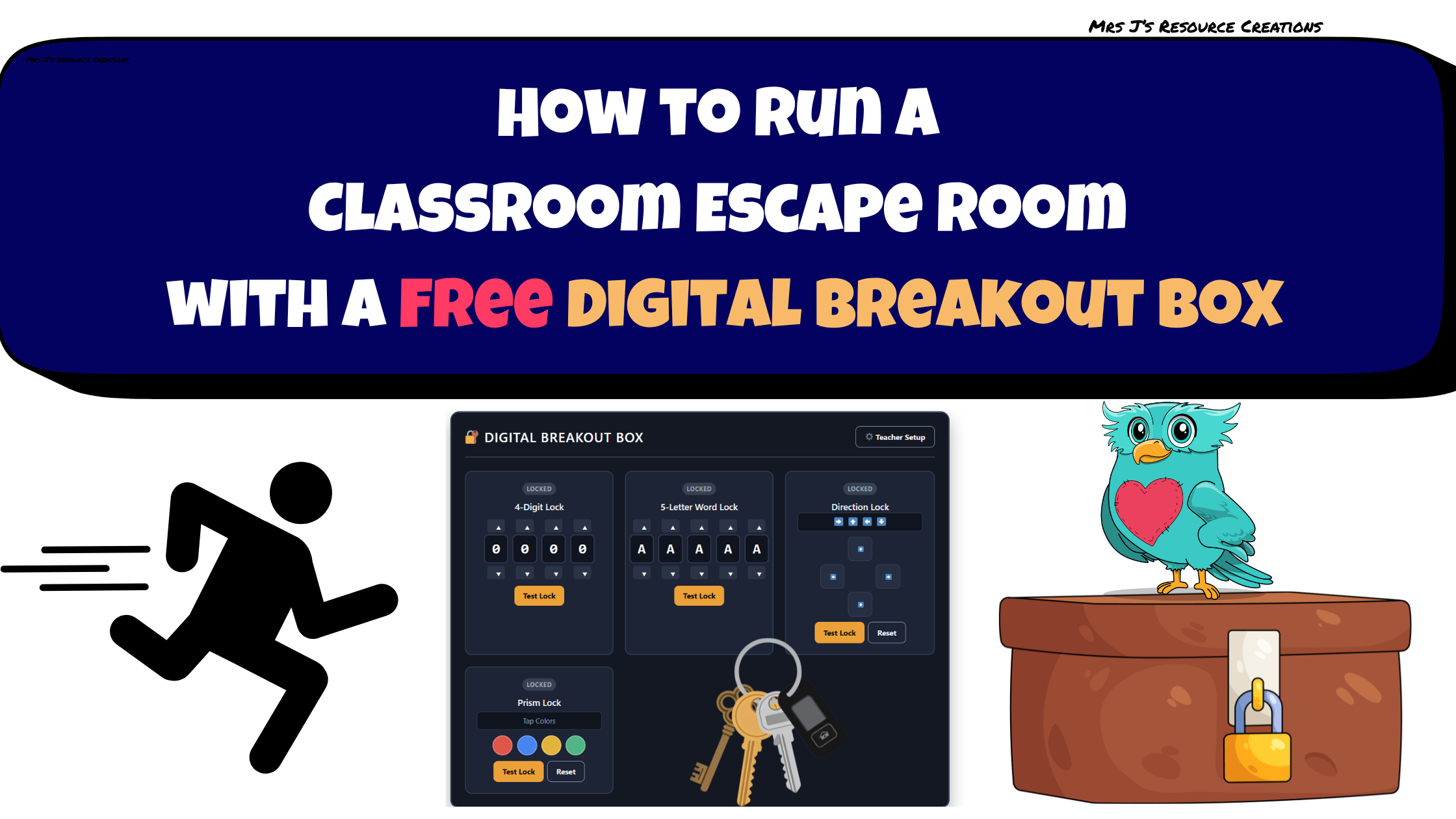 Classroom escape room digital breakout box simulator