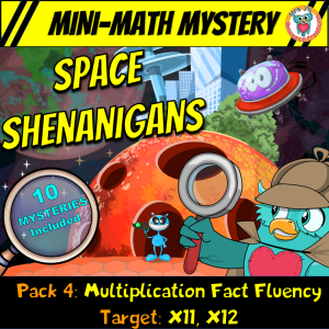 Multiplication Fact Fluency Worksheets (11x 12x) Mini Math Mysteries