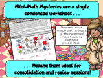 Sample mini math mystery from Candy Crimes demonstrating how this activity works