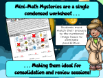 Sample mini math mystery demonstrating how the activity works