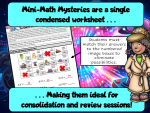 Sample mini math mystery with examples showing how to complete the activity