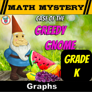 Graphing Math Mystery Kindergarten Activity: Greedy Gnome
